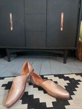 NEW The Root Collective Rose Gold Slip On Pointed Toe Flats